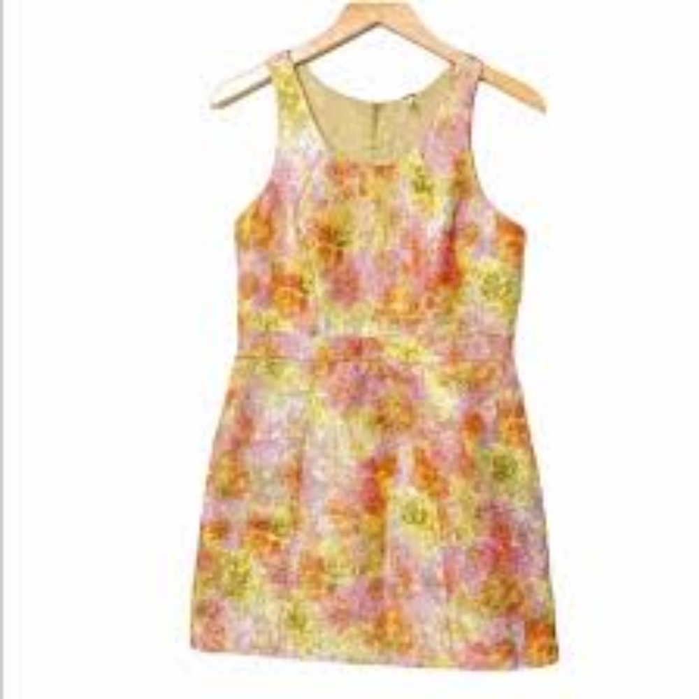 Free People gold brocade dress
